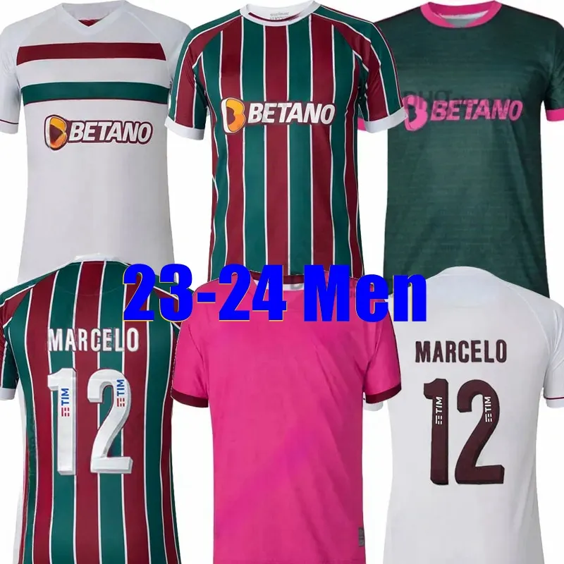 Soccer Jerseys 2024 Marcelo Ph Ganso Cartola Special Nino Football Shirts Fluminense Outubro Rosa Jersey