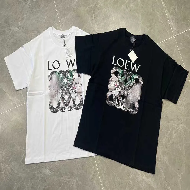 Women Designer T Shirt Shirt koszulka LOE wysokiej jakości czarny biały druk na krótki rękawo-letm letni ins na pół-rękawie okrągła szyja Para T-shirt