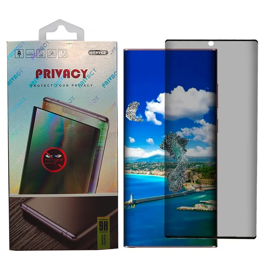 S24 anti-spy Privacy full cover Tempered Glass phone Screen Protector For Samsung Galaxy S24 S23 S22 S21 S20 Plus Ultra S10 Note20 S8 S9 NOTE 8 NOTE9 film with package