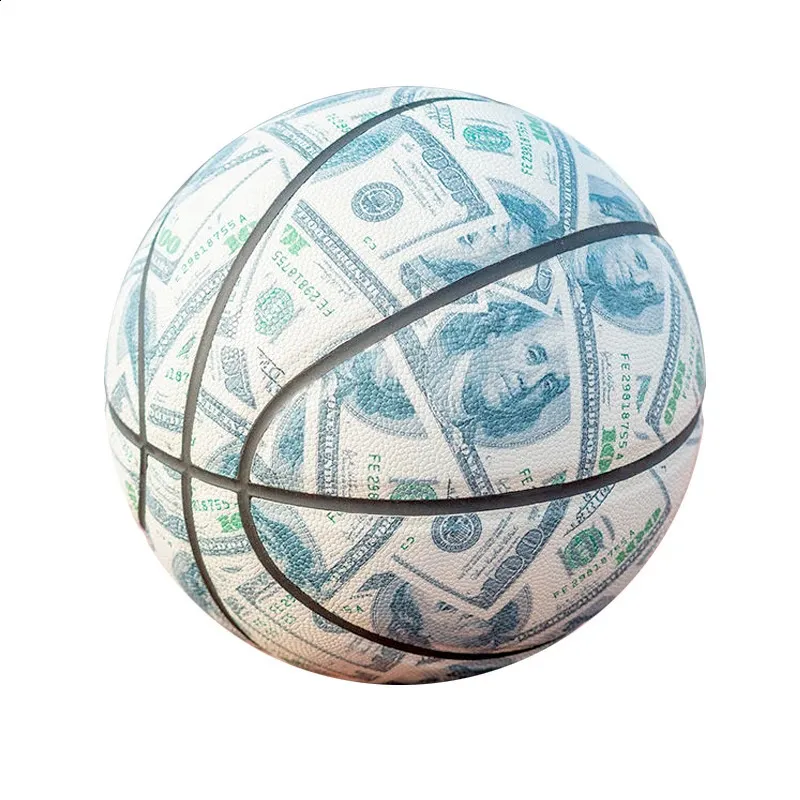 Wrist Support Dollar Basketball Edition Graffiti Camoufl Balls Size5 Size 7 Wear Resistant Anti Slip Outdoor Indoor Professional 231109