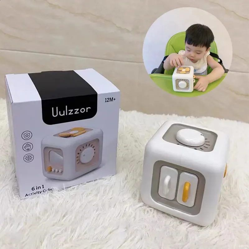 Travel Potties 6 in 1 Montessori Cube Toys Sensory Busy Board Baschet Practice Cassetti Fidget Educational for Girl Boy 231109