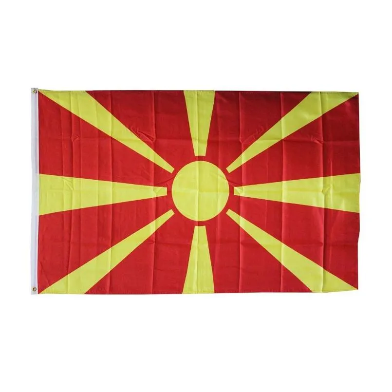 Флаги-баннеры Edonia Flag 90X150Cm Mkd Country 3X5 футов Национальный любого стиля Летающий Подвесной в помещении На открытом воздухе Использование Прямая доставка домой Gard Dhtmo