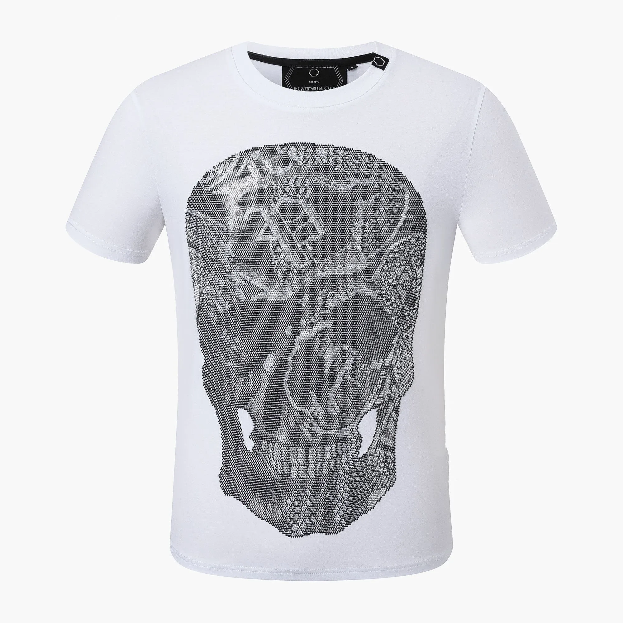 New Plein T-shirt Designer Shirt Brand Luxury Skulls T-shirts à manches courtes Philipe Plein Tops Beach Summer Style Mens Black Pattern Party Phillipe Plein T-shirt 463