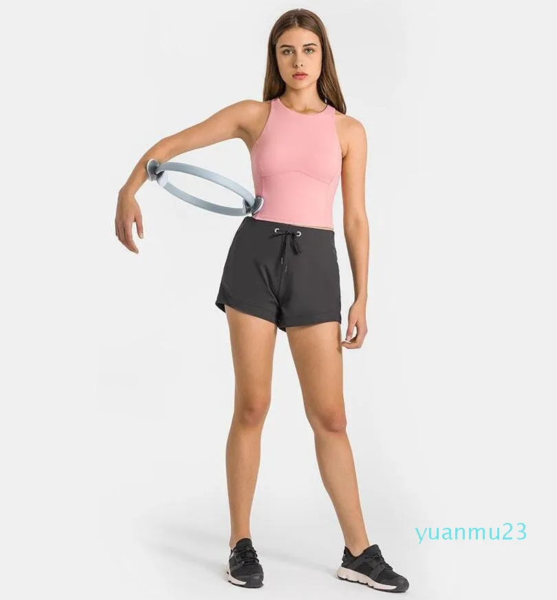 L-2022 Женские спортивные шорты повседневные брюки для йоги сжигают короткие брюки Soft Table 22 Sweat Ant