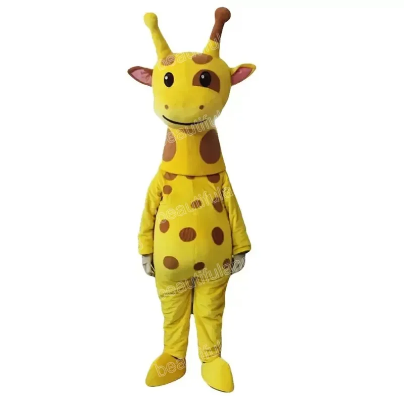 Mascotte giraffa di Halloween costumi di alta qualità carattere carnivale di carnival unisex per adulti abiti da festa di Natale abito per uomini donne