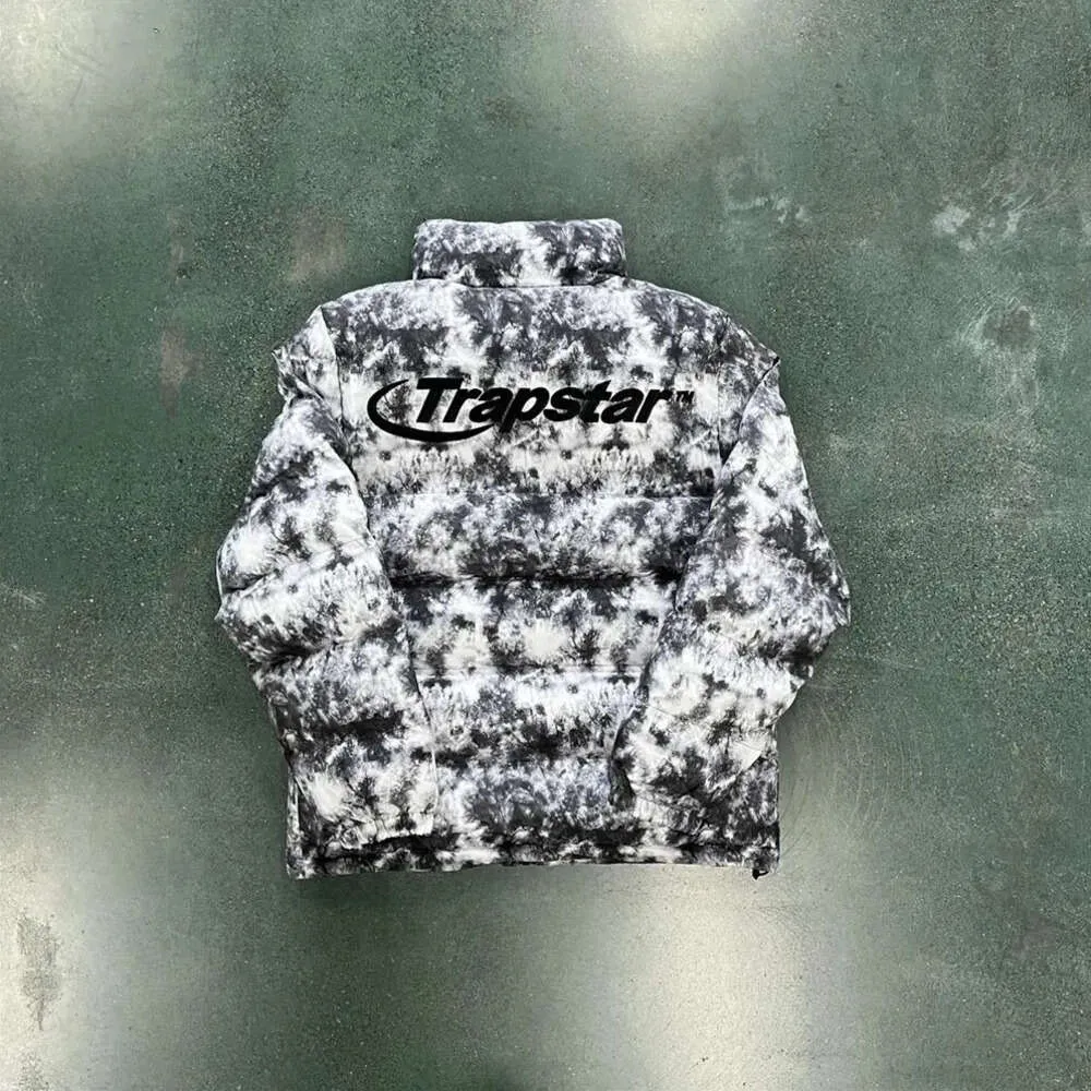 2023 Trapstar Designer Design Hyperdrive Puffer Jacket Tie Dye Black