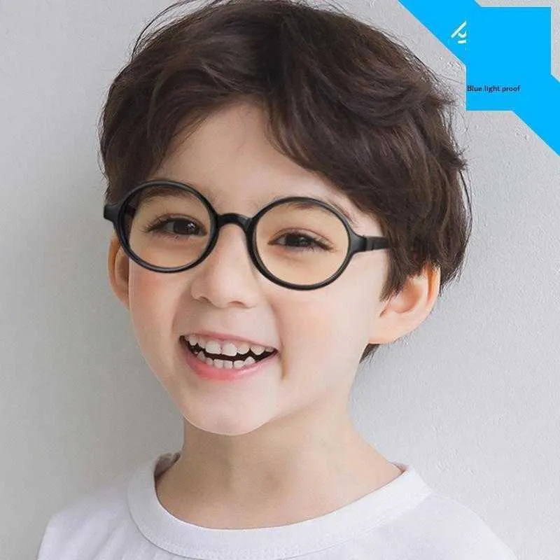 Rétro Enfants Plaine Lunettes Personnalité Ronde Cadre Net Classe Lunettes Enfants