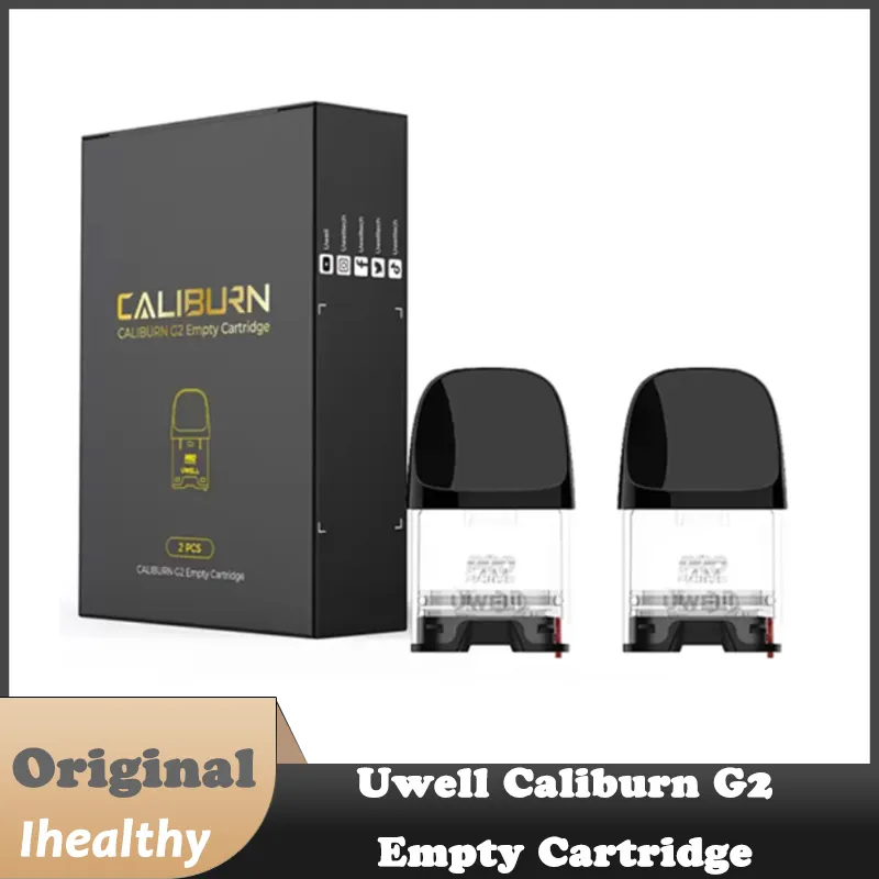 Uwell Caliburn G2 tom podkassett 2 ml atomiserare kompatibel med 1,0ohm och 0,8Hm spole av Caliburn-G för Caliburng2 pod-system-kit