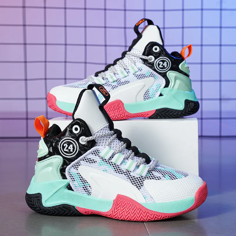 Sneakers Autunno Scarpe da basket per bambini Scarpe da ginnastica in gomma traspirante antiscivolo per ragazzi Scarpe da ginnastica per bambini