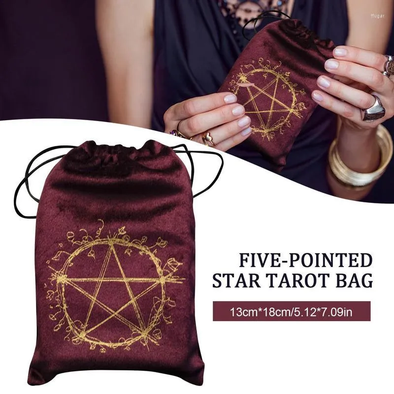 Anti Tarnish Jewelry Bags Tarot Card Pouch Velvet Bag Five Pointed Star  Print Dice Organizer Drawstring Holder Mini Travel Jewelry From Ffugar,  $6.38