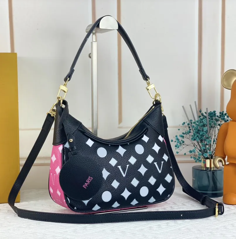 Bolsa de ombro de designer feminino luxurys bagatelle bb crossbody bolsas de flores em relevo letra empreinte bolsas de couro de couro mulher moda moda pequena bolsa de maquiagem