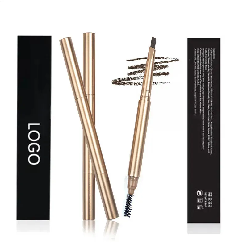 Eyebrow Enhancers 50 unids/lote, venta al por mayor, potenciadores de cejas, lápiz de cejas marrón de larga duración, etiqueta privada, cosméticos, pintura de maquillaje, tatuaje, tinte de cejas 231109