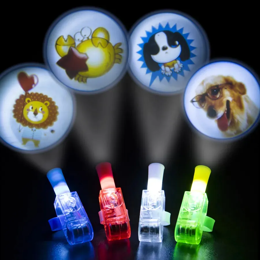 LED Rave Toy 50/100/200 szt. Mieszane kolory kreskówki LED Light Finger Lampa na przyjęcie urodzinowe Świąteczne dekorację ślub