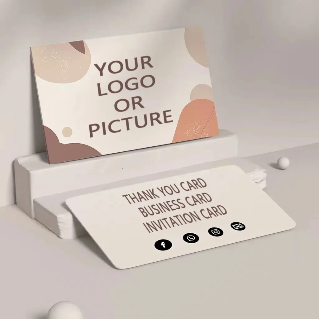 Cartões personalizados obrigado por embalagem de presente de negócios decoração personalizada cartão de convite de casamento cartão postal 231110
