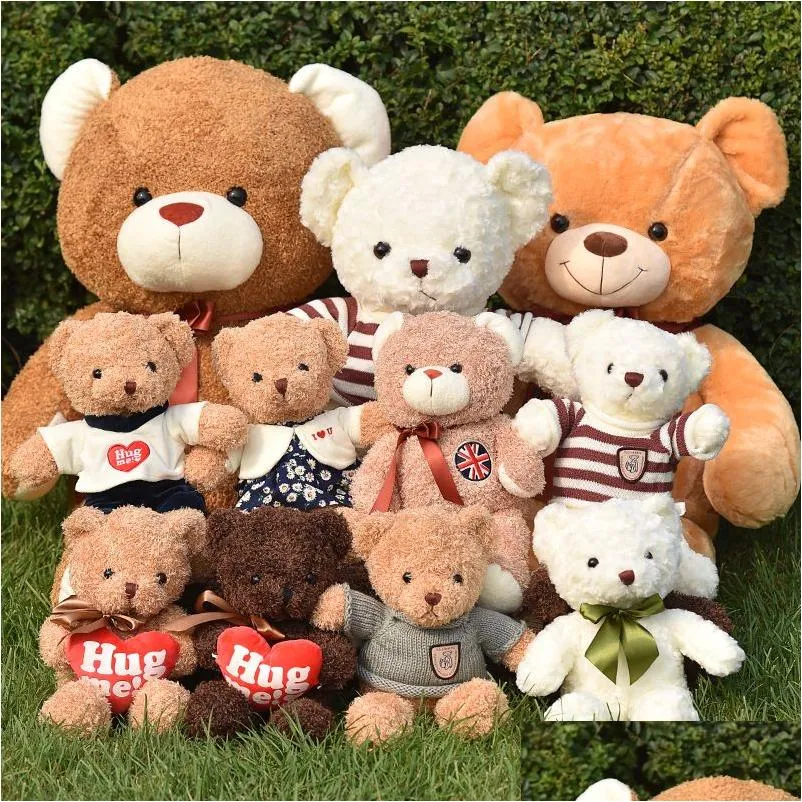 Stuffed Plush Animals 30Cm Cute Teddy Bear Toy Bow Tie Sweater Childrens Birthday Gift Drop Delivery Toys Gifts Dhly9