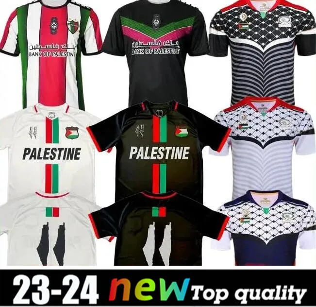 S-4xl 2023 Palestina Soccer Jersey a casa Black White 22 23 24 Nome Nome personalizzato Shirt da calcio