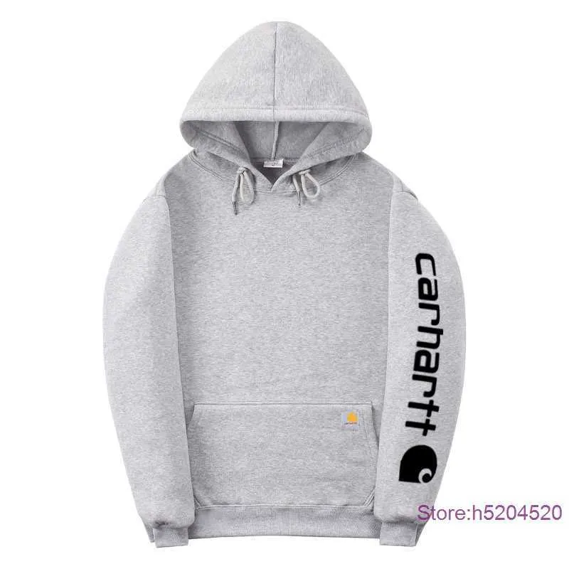 2023 Autumn Winter Men's and Women's Fashion Hoodies North American High Street Brand Carharthoodie New Plush Sweater Casual