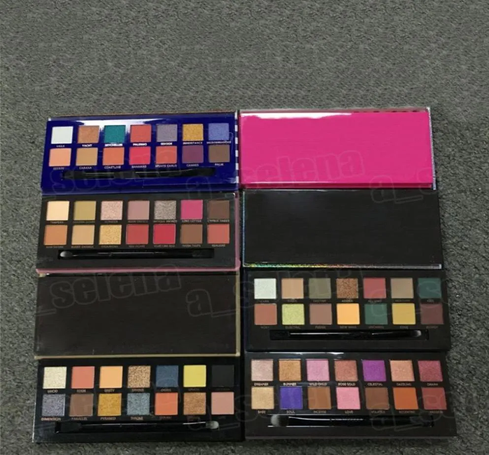 Maquillage des yeux Palette d'ombres modernes en or Rose 14 couleurs fard à paupières mat scintillant limité avec pinceau 6980396