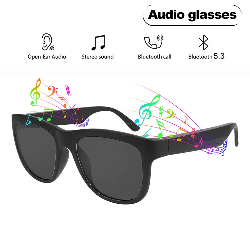 F06 F07 F089 Smart Glasses Earphone Anti-Blu-ray Stereo Headset Dual Högtalare Touch Wireless Bluetooth Solglasögon Hörlurkörning