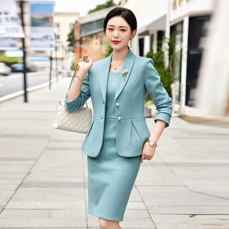 Work Dresses Plaid Suits Women Slim Single-Breasted Blazer and Knee-Length Midi Dress for Autumn Office Wear from Dhgate Work Dresses - price 62.67 Work Dresses Plaid Suits Women Slim Single-Breasted Blazer and Knee-Length Midi Dress for Autumn Office Wear from Dhgate Work Dresses - price 62.67