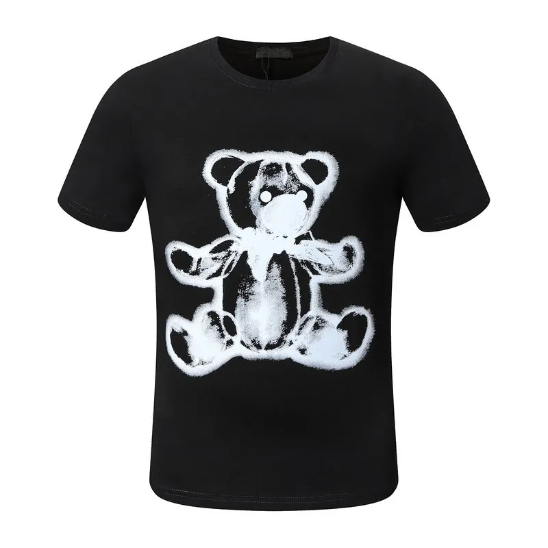 23ss Phillip Plain T-shirt da uomo designer PP Skull T-shirt con stampa a diamante Manica corta Dollaro Orso bruno T-shirt di marca O-Collo Teschi di alta qualità Streetwear TShirt 1065