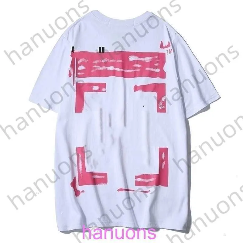 Herr t-shirts nya modemärke kortärmad kvinnors lösa pil rena stup hip hopälskare t-shirt vit tryckt brev x baksidan