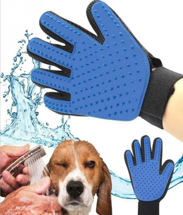 Pet Cleaning Brush Dog Comb RubberTPE Glove Bath Mitt Pet Dog and Cat Massage Hair Removal Grooming For 9000405