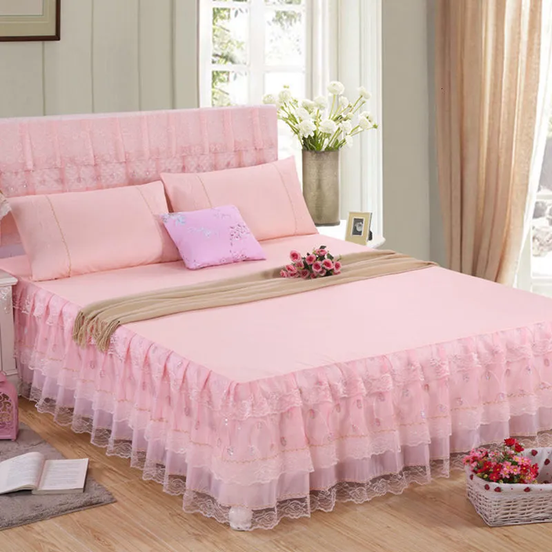 Bettrock Bettwäsche Produkte Mode Blumen farbenfrohe Aufkleber Bettlaken Kissen Bettzeug Haustextilien Bettzeug 230410