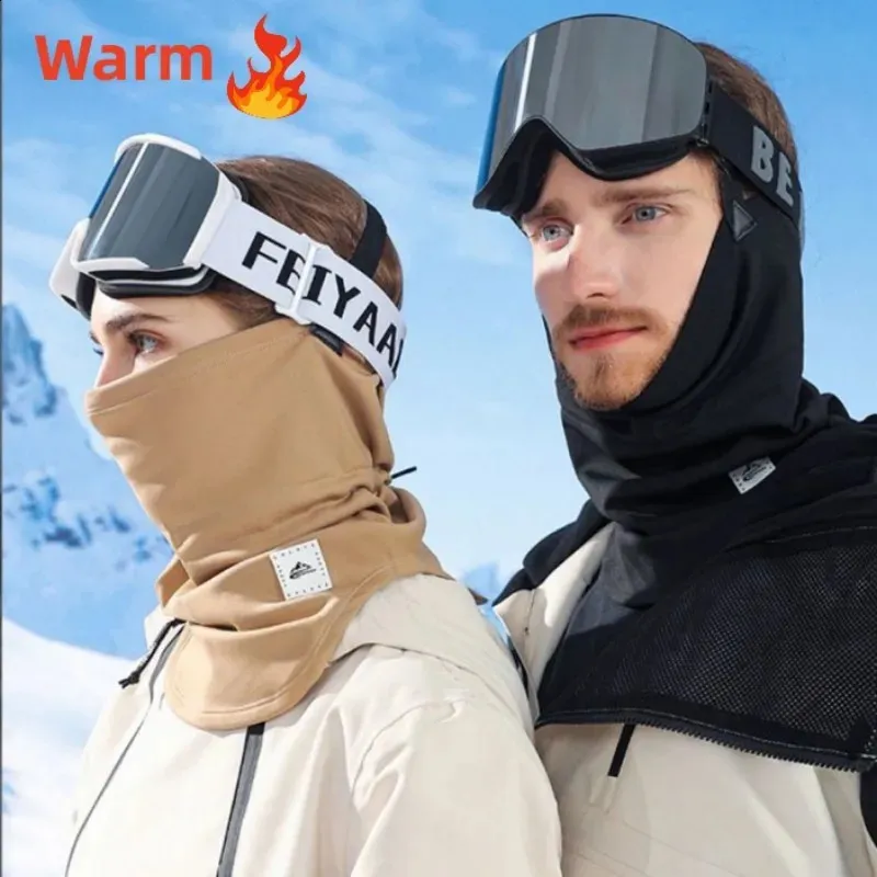 Cycling Caps Masks Cycling Ski Mask Women Men Winter Padded Thickening Warm Cold Windproof Motorcycle Riding Breathable Mountain Camping Slimmer 231109