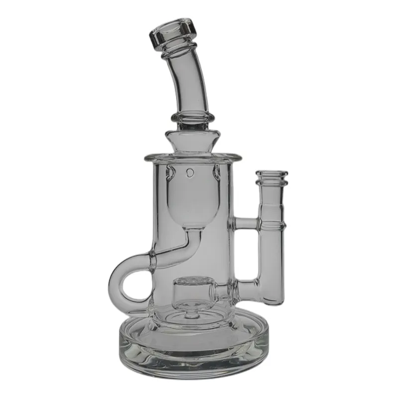 SAML Klein Bong Hookahs SOL Dab Rig Glass Recycler Smoking Flower Water Pipe Seed Of Life joint Size 14.4mm Thick Base PG3003FC-Klein