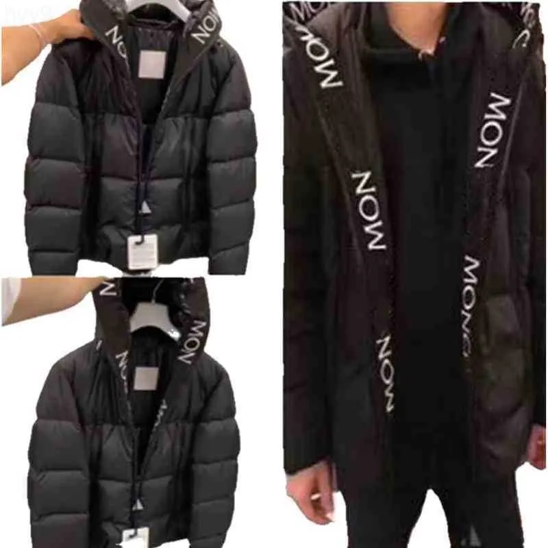 Herrarna ner parkas jacka vinterdesigner broderi brev puffer vit gås downs rock mode casual jaqueta scan 25e0