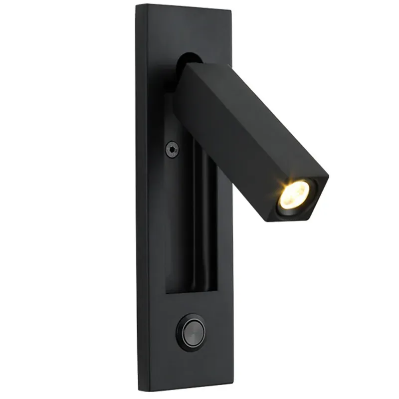 Topoch Bedside Wall Sconce Semi-Recessed Lamps Push on/off Switch Vertical/Horizontal Mount Foucsed Illumination for Bedroom Foyer Corridor Lighting Directional
