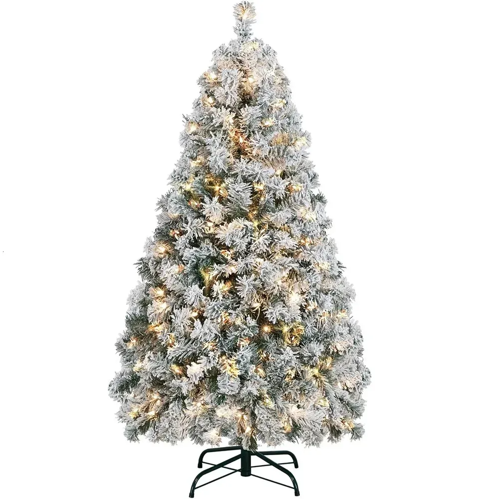 Dekoracje świąteczne Drzewo 45 'Clear Prelips ożywiony zielony, spruszy świerkowy dekoracyjna dekoracja 231110
