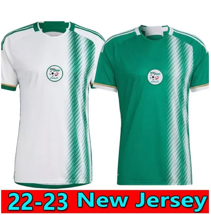 Maillot Algerie 2022 2023 Soccer Jersey Fans Algeria ATAL DELORT 22 23 BENNACER Football Shirt Kits MAHREZ FEGHOULI Uniforms Men Equipment