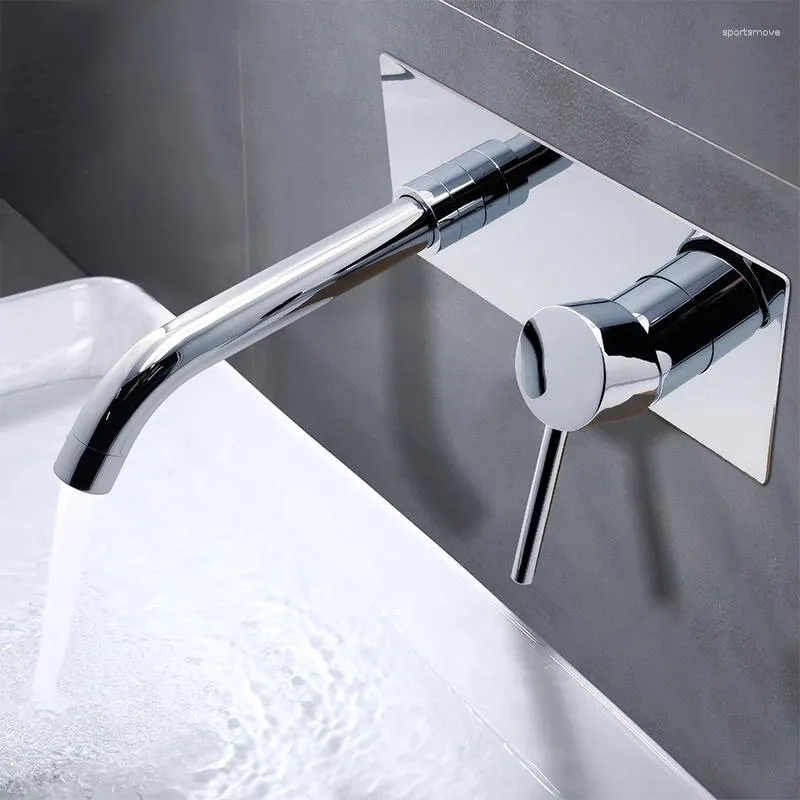 Grifos de lavabo de baño, grifo mezclador de lavabo montado en la pared, grifo frío Gourmet, grifos de lavabo, grifos de agua para cromo