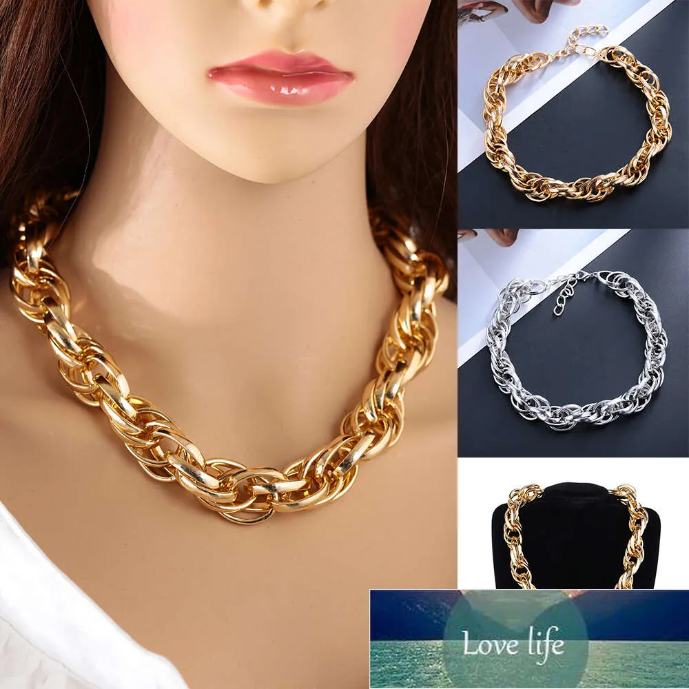 Chunky Chain Choker Necklace Gothic Punk Cuban Link Collar for Men  Women, Thick Twist Rock Jewelry, Factory Price, Expert Design