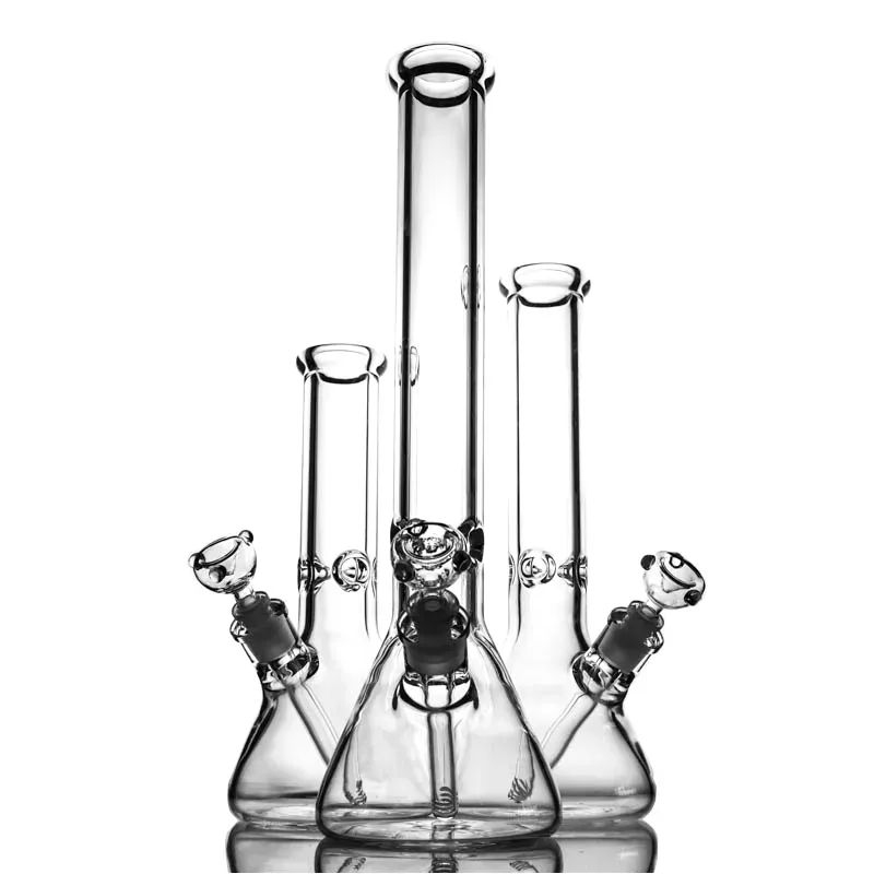 Heavy 9mm Glass Bong hookahs Beaker Bongs thick elephant Joint straight with catcher classical smoking water pipes Designer