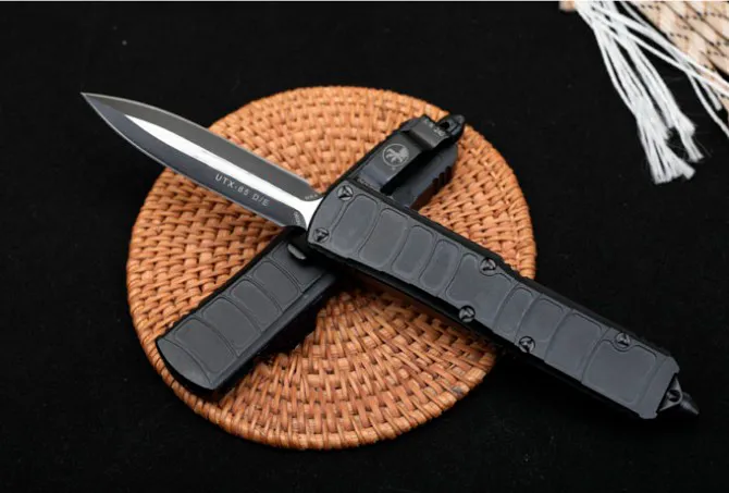 Micro tech UTX-85 II Automatisch mes Aluminium handvat Kamperen Buiten Tactisch Combat Zelfverdedigingsmessen EDC Zakmessen wildernis survival tool