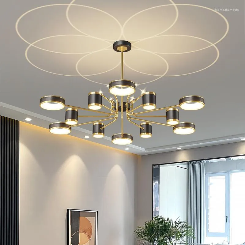 Chandeliers Black Ceiling Chandelier Bedroom Star Projection Fashionable Atmosphere Hall Lamp Nordic For Led Dining Room
