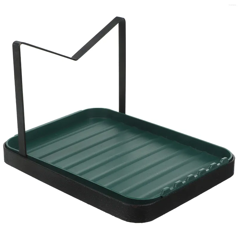 Conjuntos de louça Preto Tábua de cortar Colher Descanso Armazenamento Rack Pan Organizador Cozinha Gadget Utensílio Titular Pot Tampa de Corte Doméstico