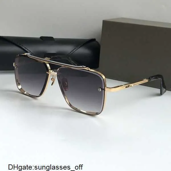 A DTA Mach Six Top Original High Quality Designer Solglasögon för Mens Famous Fashionable Retro Luxury Brand Eyeglass Fashion Design Women Glass med Case Kuqy