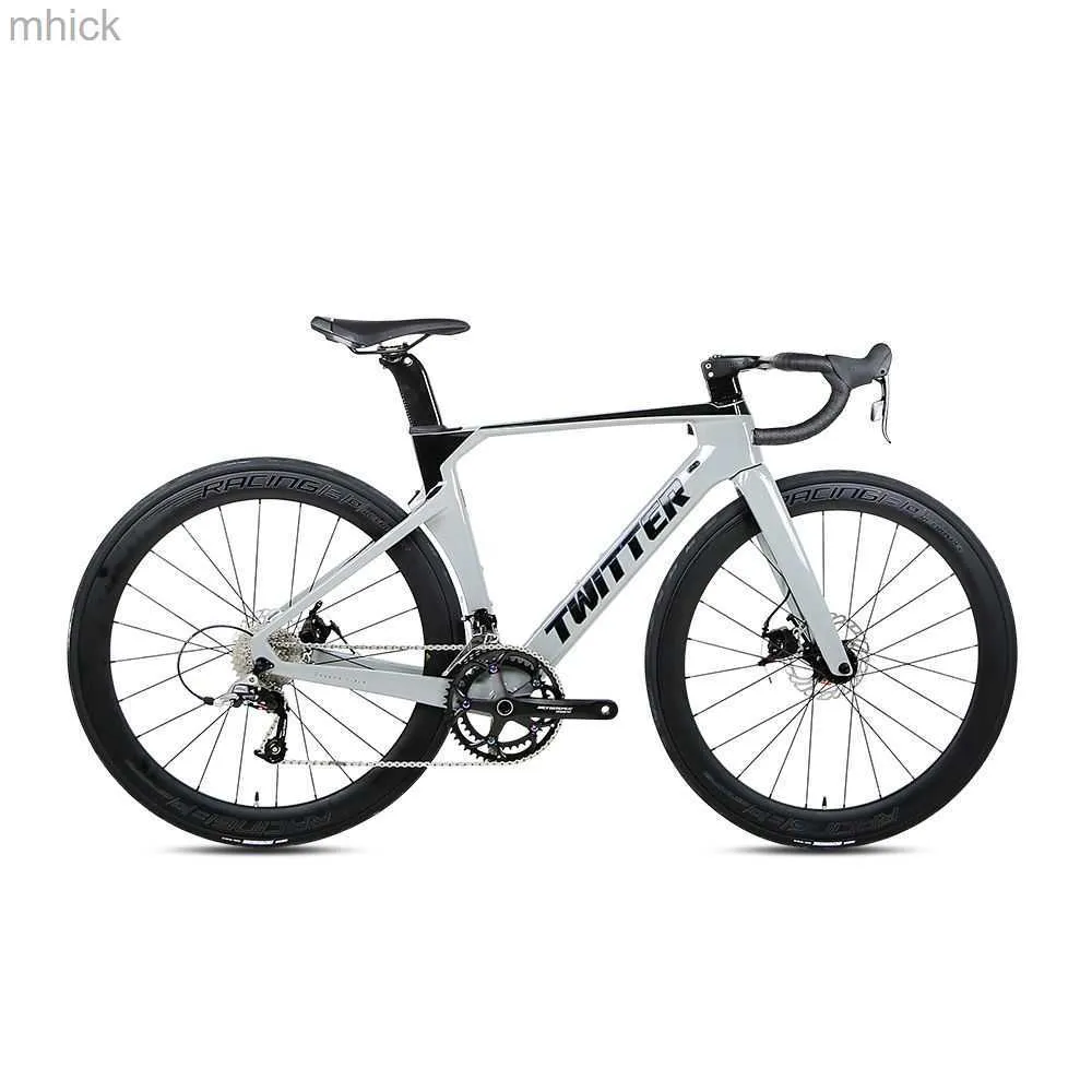 Fietspedalen Twitter Road Bike R5-Disc Rival-22S RS-24s Thru-Axle F12*100_r12*142mm 29inch 700C*25C 11-30T Koolstofvezel Road Fiets M230410 M230410