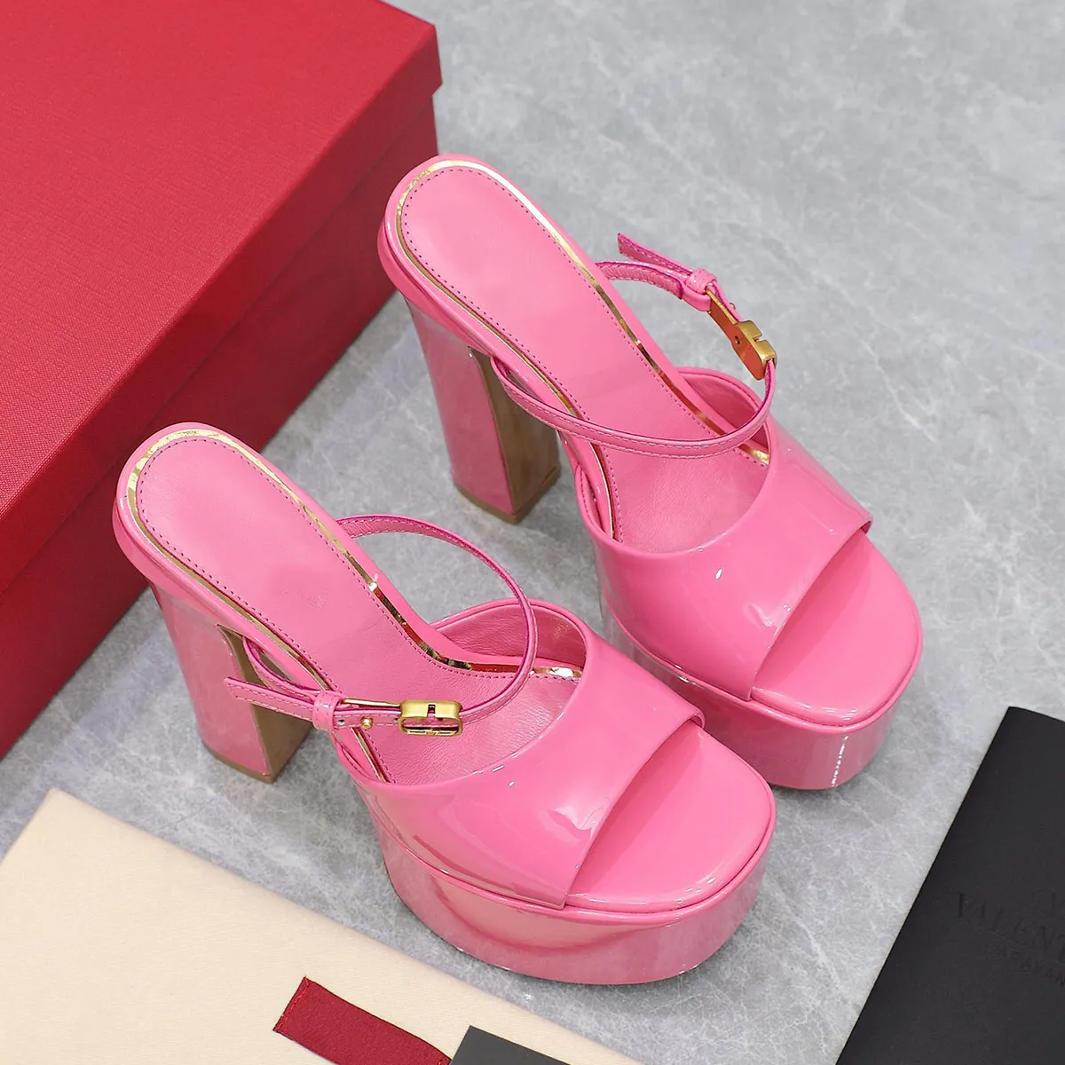 Tan block heels new arrivals