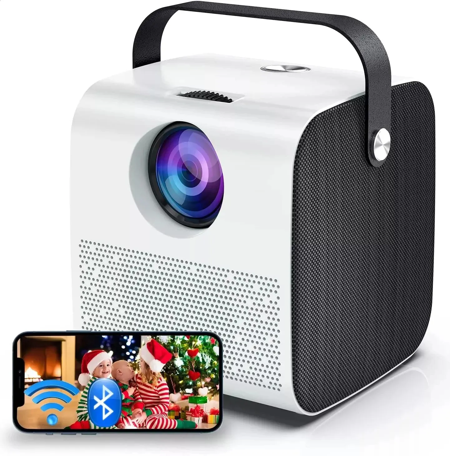 Projectoren Salange P52 Draagbare projector Outdoor Led Mini Bluetooth Android-projector Mobiele telefoonprojector voor thuisbioscoop Video Beamer 231109