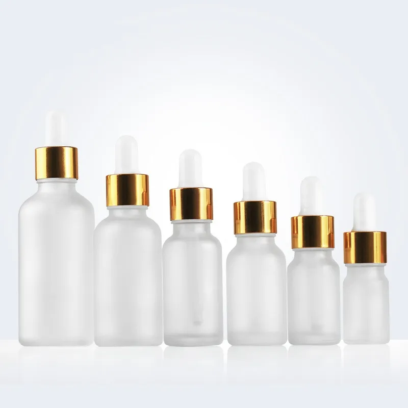 330pcs 5/10/15/20ml Empty Essential Oil Bottle Frosted Glass Dropper Bottles Women Cosmetic Container Small Packaging