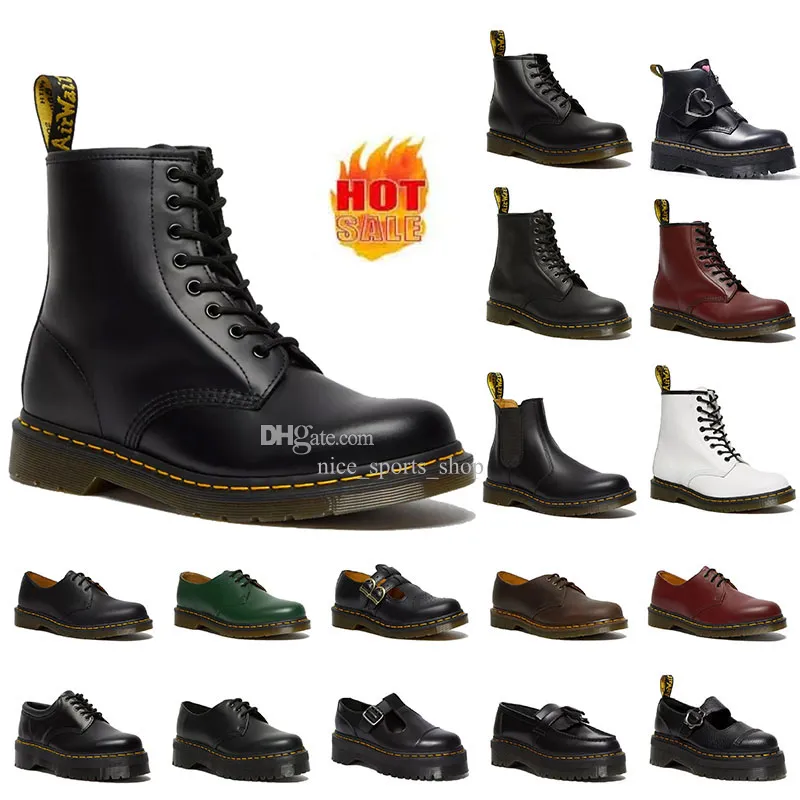 Martins Airwair Platforma Kid Martin Bot Dr High Doc Martens Designer Buty OG 1460 Jadon gładki skórzany nappa kobiety żółte botki sztywne buty niskie mokasyny buty