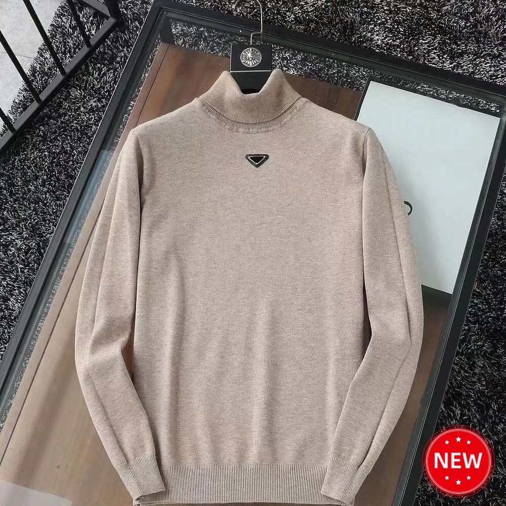 Erkek Sweaters Designer Sweater Sweatshirt Klasik Moda Üçgen Dekorasyonu Yüksek Yakalı Sıcak Sıcak Süvari ve Üst düzey