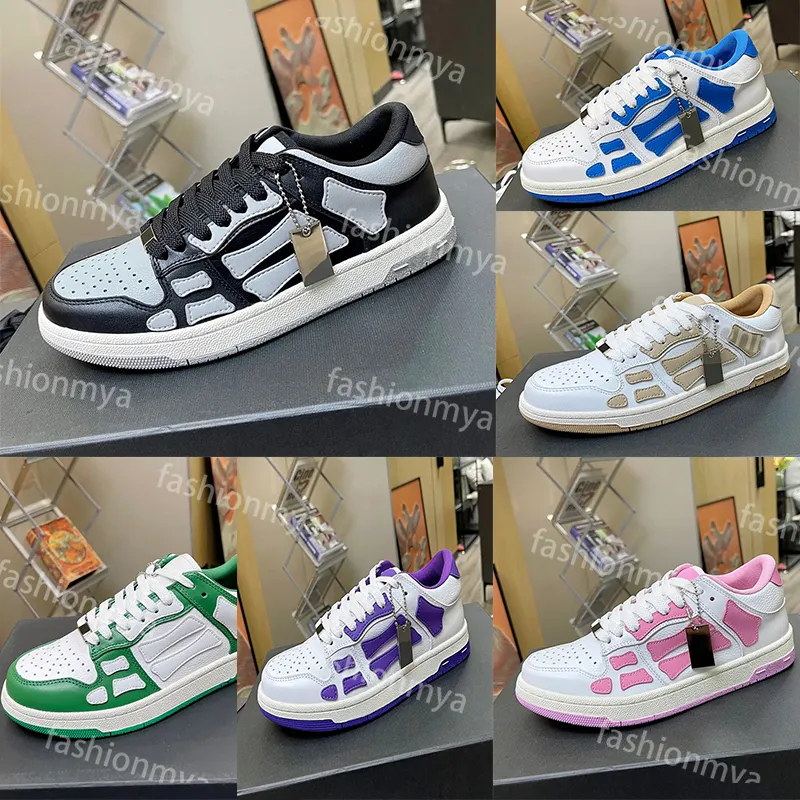 SKEL HI Sneakers BANDANA Sneaker Dsigner Mannen Vrouwen Casual Schoenen Designer Lage Schoen Lederen Botten Applique Bovenste EVA Voetbed Sport