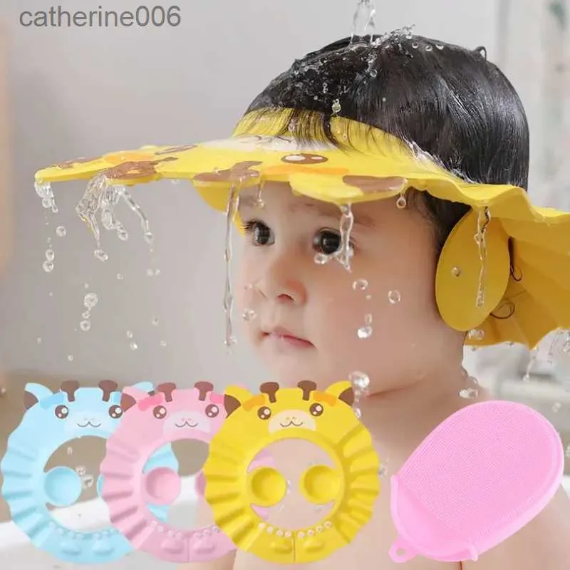 Cuffie per doccia Cuffia per shampoo per bambini Spazzola per doccia Ragazzo Ragazza Neonato Accessori per il bagno regolabili 0-10 anniL231110