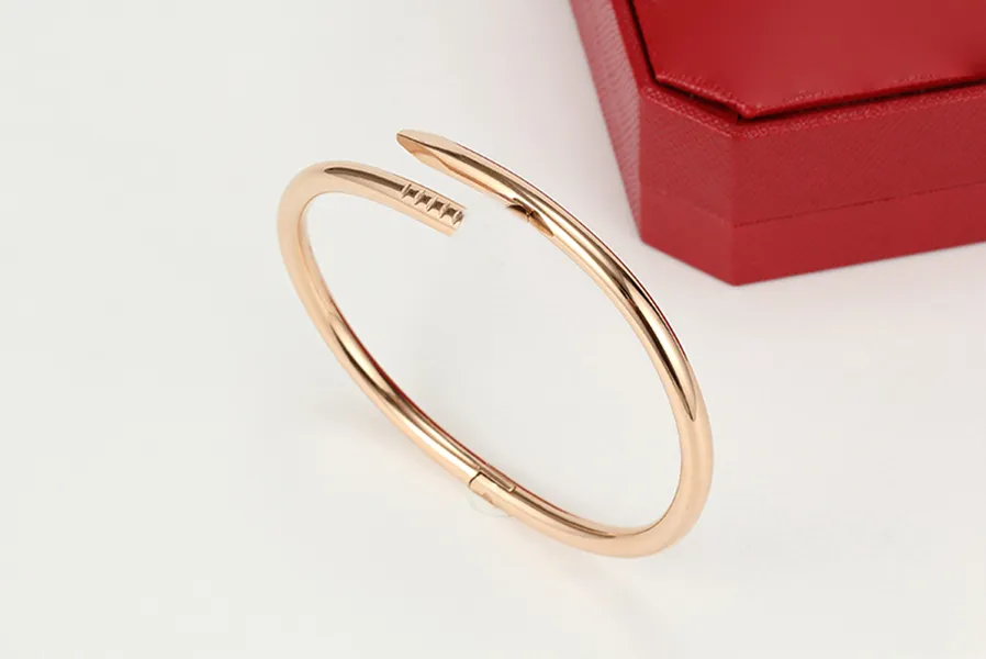 Pulseira de unhas pulseiras de designer para mulheres puxamentes pulseiras jóias de luxo pulseiras clássicas parafuso Bracelets modal